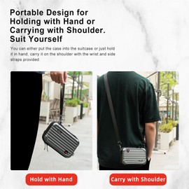 Camera Travel Carrying Case Compatible for Insta360 X4 Protect Housing Case Hard Shell Waterproof Storage Bag for Insta 360 X 4 Action Camera Accessories (X4 Gray)