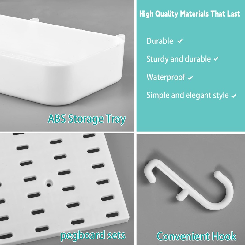 Sibosen Pegboard Combination Set, Plastic Pegboards and Accessories, Pegboard Wall