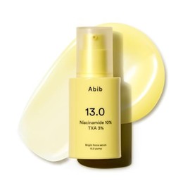 Abib Bright Force Serum 13.0 Pump, 10% niacinamida + 3% TXA, 1.01 onzas líquidas, suero iluminador para tono de piel desigual, hiperpigmentación, bril