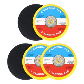 Sourcingmap 5pcs 6 Inch Hook and Loop Backing Sanding Pads with 5/16"-24 Thread for Diamond Sanding Finishing Polishing Buffing Pads, Orange