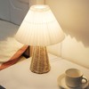 Cute Small Table Lamp, Rattan Bedside Lamp, Modern Bedside Nightstand