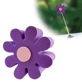 ZNDAW Daisy Car Antenna Topper, EVA Foam Daisy Antenna Decoration Rearview Mirror Dangler, Automotive Roof Toppers Lovely Flower Aerial Ball Cute Dashboard Accessory for Women Men (Purple)