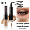 Glitzer Lidschatten & Matte Eyeliner, 2in1 Liquid Metallic Eyeshadow &