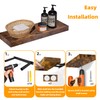 INHABIT UNION Rustic Brown Floating Shelves for Wall，24in Wall Mounted