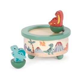Small Foot Musical Box "Dino", Classic Music Box Made of FSC 100% Certified Wood, for Children from 3 Years, 12628