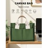 Women's Handbag Canvas Shoulder Bag Shopper Multi Compartments for Books