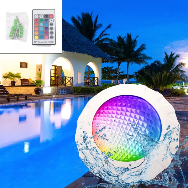 IP68 Waterproof 38W 12v LED Pool Lights Underwater RGB Swimming
