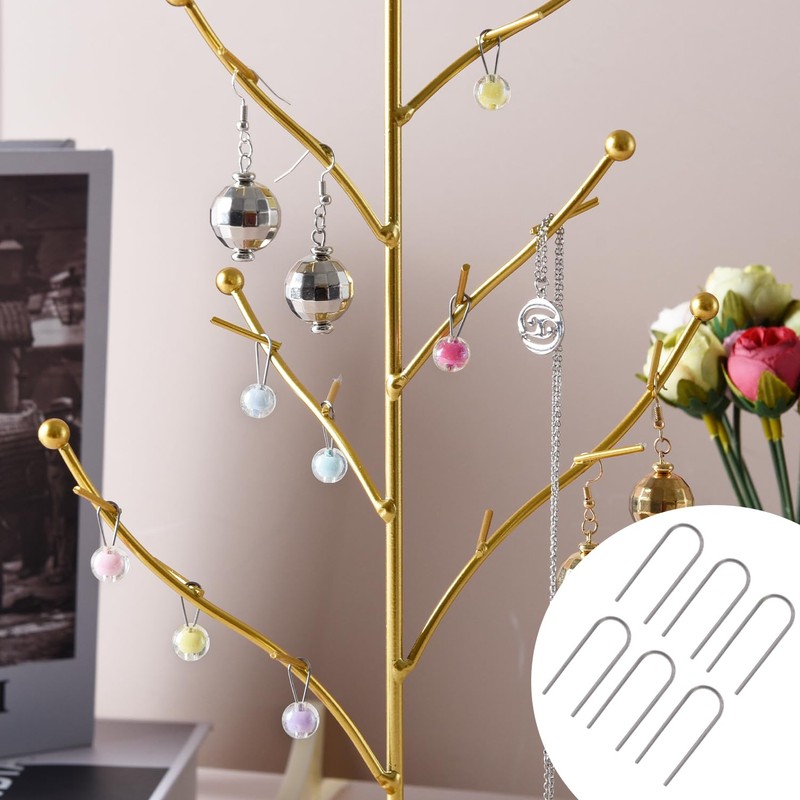 DILUSILK 100Pcs Mini U Hanger Hooks, High Temperature Nichrome Wire