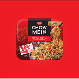 Nissin Chow Mein Teriyaki Beef Flavor ~ 4 oz.  Pack of 24.