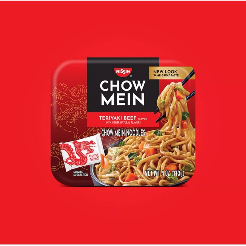 Nissin Chow Mein Teriyaki Beef Flavor ~ 4 oz. Pack