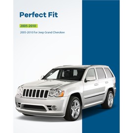 LUJUNTEC Interior Door Handles,Front Rear Inside Door Handles,Passenger Right Side,Replacement for 2005-2010 for Jeep for Grand Cherokee,2pcs Gray Handles Replace