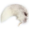 Fosrion Fluffy White Gray Arctic Fox Tail Fur Cosplay Toy