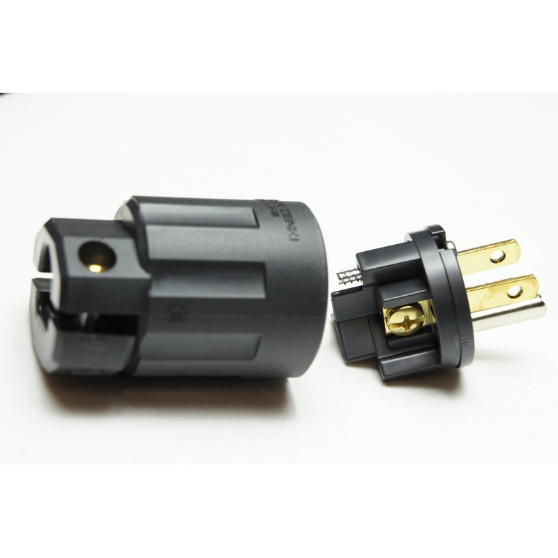 7112gn American Electricals Flat Blade Shape Plug (Nylon Cover), Grounding,