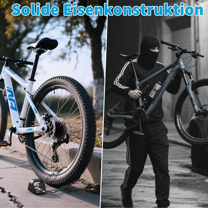 KHAMAL Bicycle Wall Anchor, Anti-Theft Device for Bicycles with Screws,