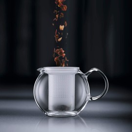 Bodum Assam Tea Press with Glass Handle and Coloured Plastic Lid, 0.5 L (17 oz) - Black