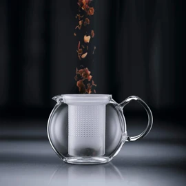 Bodum Assam Tea Press with Glass Handle and Coloured Plastic Lid, 0.5 L (17 oz) - Black
