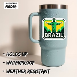 Brazil Sticker 4 Inch - Waterproof Vinyl Decal for Laptop Water Bottle Car Tumbler - Durable Aesthetic Long-Lasting Stickers for Adults ID44990