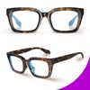 VISOONE Chunky Square Blue Light Blocking Glasses with Anti Computer