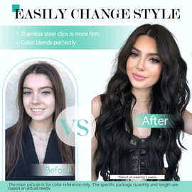 Ukira Black Hair Extensions Real Human Hair Clip in Extensions, 12 Inch 100g #1B 7Pcs Natural Black Clip in Hair Extensions, Remy Human Hair Extensions Clip ins for Women, Soft Silky Straight