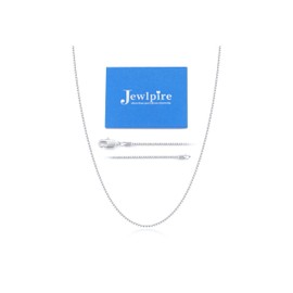 Jewlpire 925 Sterling Silver Chain Necklace for Women, 1.3MM Box Chain Hypoallergenic Silver Chain for Women Thin & Sturdy & Replacement Women's Chain Necklaces, 26 Inch