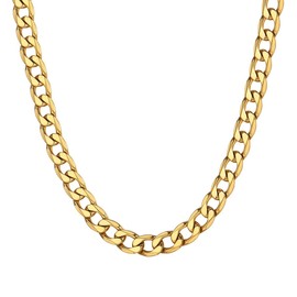 Gold Plated Chains Hiphop Necklaces Metal Stainless Steel Jewelry 22 inch Choker Golden