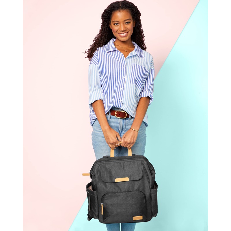 Simple Joys by Carter's Everyday Diaper Backpack, Black, One Size