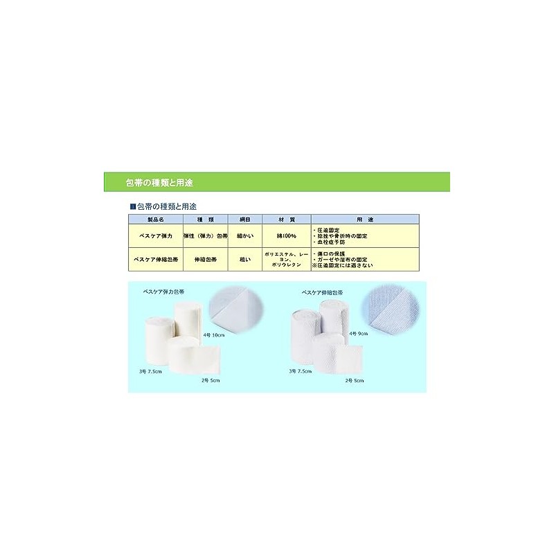 besukea Elastic Bandages 2 # # # #, 10 Rolls, 50-Pack