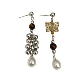 XFSRG Ohrringe für Damen, Silber, Gold, Hängend, Schmuck, Ohrstecker, Perlen, Exquisites Design für Hochzeit und besondere Anlässe