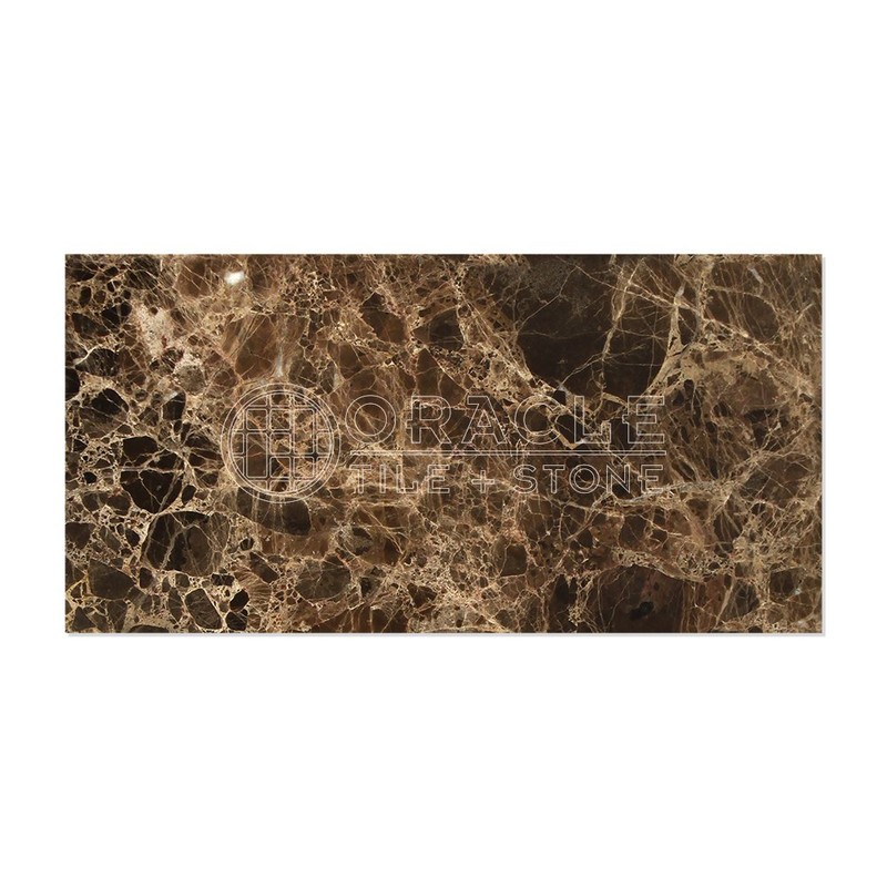 Emperador Dark Spanish Marble 6 X 12 Subway Field Tile,