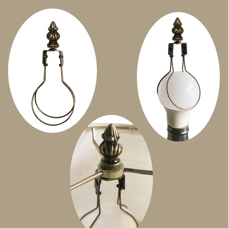 GY & CK® Antique Brass Clip On Lampshade Adapter Lamp