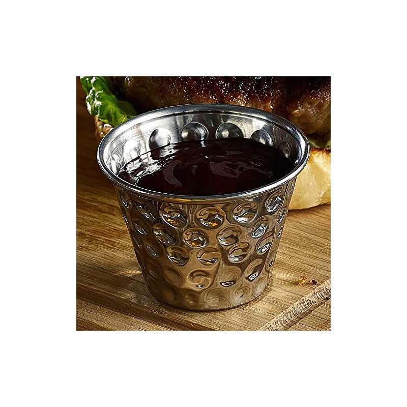 GenWare Stainless Steel Hammered Ramekins 4oz / 114ml, RAMSTH4, Pack