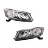 PM Auto Headlights Assembly Replacement for 2008-2012 Honda Accord Without