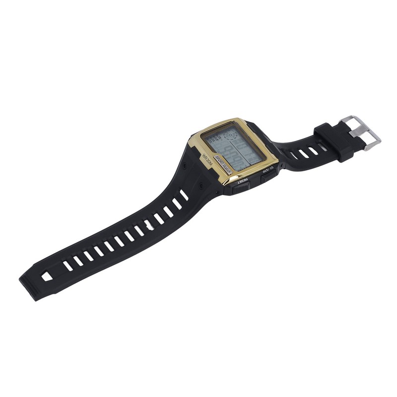Digital Sport Watch Large Display LED Alarm Clock Shockproof 12/24