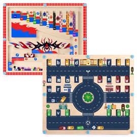 Toy for Boys 2 in 1 Montessori Toy Magnetic Colour and Number Maze for Toddler Boys Gifts Magnetic Alphabet Labyrinth Alphabet Learning Preschool Learning Activities Puzzles