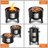 18 Inch Vertical Charcoal Smoker, 3-in-1 Heavy Duty