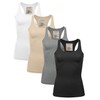 ALLLA Casual Basic Tank Top Racerback Fitted Stretchy Layer Undershirts