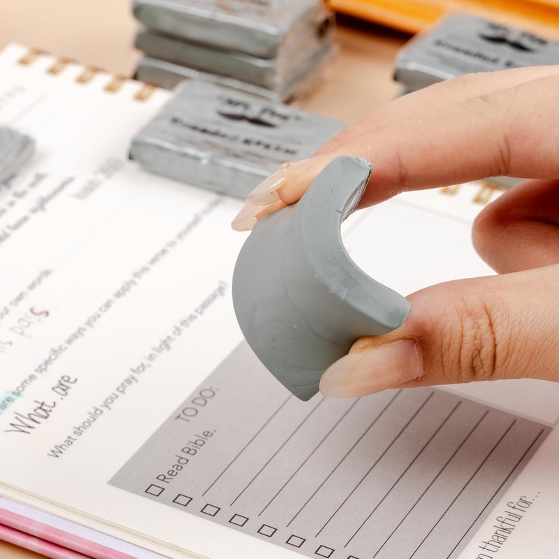 4 Pack Kneaded Eraser, Putty Rubber for Artists, Gey, Kneadable