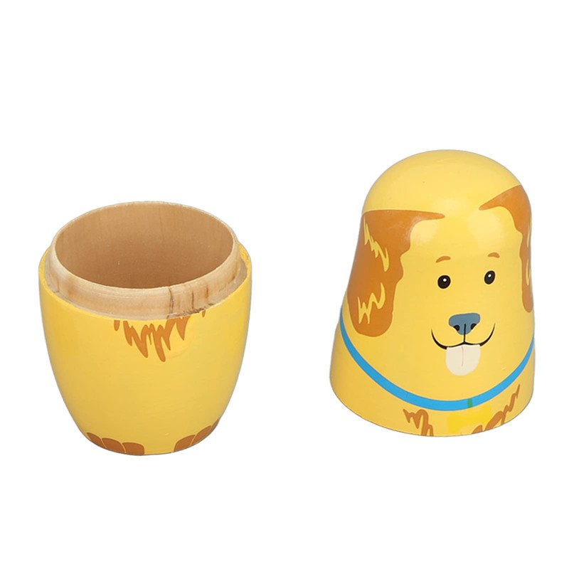 Cute Dog Matryoshka Dolls, Exquisite Craft, Unique Polished Smooth Corners,