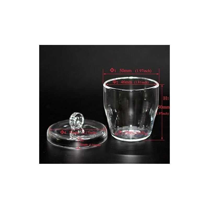 Quartz Crucibles Lab Crucible with Lids (10 ml, 50 ml,