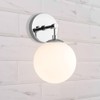 XiNBEi Lighting Globe Wall Sconce Modern 1 Light Chrome Sconce