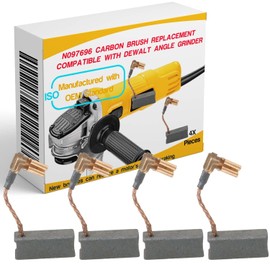 4 Pcs Carbon Motor Brush Compatible with DeWalt DWE4120 / DWE4011, Dewalt N097696 Grinder Motor Replacement Part