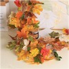 Soochat Fall Maple Leaves Garland 5.8 Ft Artificial Autumn Fall