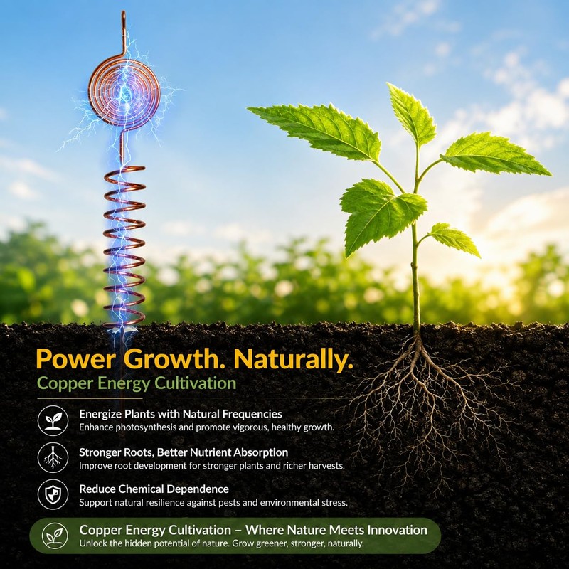 4 Pack Copper Garden Stakes Electroculture Gardening Antenna Kit
