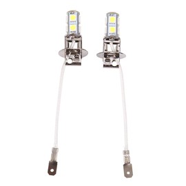 Acouto 2 piezas luces antiniebla LED H3 5050 White 9 SMD LED Xenon DC12V Auto Car Lámpara de luz antiniebla Bombillas LED 6500K