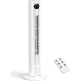 COWSAR Tower Fan for Bedroom,90° Oscillating Fan with 12H Timer,37”