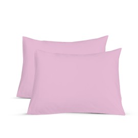 Sapphire Collection 2 x Luxury Pair of Housewife Pillow Cases Non Iron Percale Bedroom Bedding Pillow Cover (Pink)