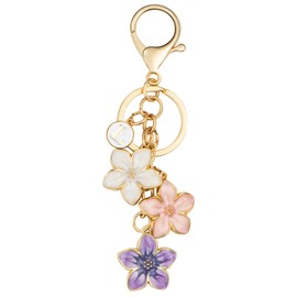 Manlosen Cute Fashion Keychain Initial Letter Keys Charm Gifts for Women with Key Ring Purse Charms for Handbags