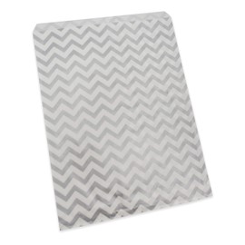 100 pcs Merchandise Gift Bags Shopping Sales Tote Bags (8.5" x 11", Silver)