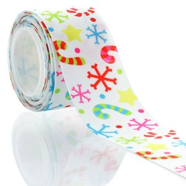 1.5" Christmas Confetti Grosgrain Ribbon 5yd