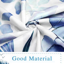 REZAYMRS Cornflower Shower Curtain with 12 Hooks, 72''x72'' Waterproof Polyester Fabric Shower Curtains for Bathroom, Weighted Hem Bathtubs Hotel Curtain, Machine Washable, Quick Dry(Blue)